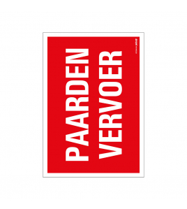 BORD PAARDENVERVOER 230X330 MM