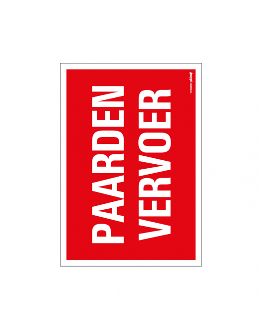BORD PAARDENVERVOER 230X330 MM