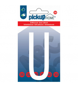 3D HOME STOCKHOLM 90 MM WIT U ACRYLAAT 3 MM ZELFKLEVEND