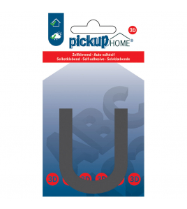 3D HOME LIMA 60 MM GRIJS U ACRYLAAT 3 MM ZELFKLEVEND