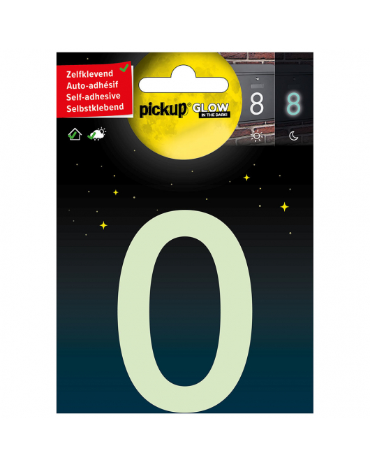 GLOW IN THE DARK NUMMER 0 75 MM ZELFKLEVEND