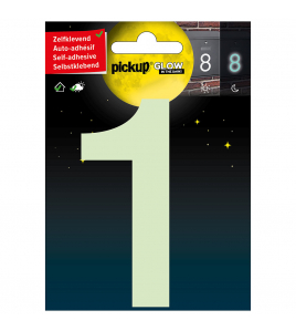 GLOW IN THE DARK NUMMER 1 100 MM ZELFKLEVEND