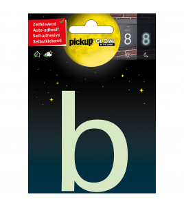 GLOW IN THE DARK LETTER B 75 MM ZELFKLEVEND