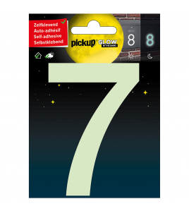 GLOW IN THE DARK NUMMER 7 100 MM ZELFKLEVEND