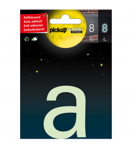 GLOW IN THE DARK LETTER A 75 MM ZELFKLEVEND