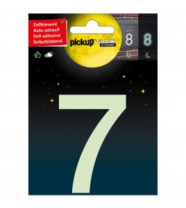 GLOW IN THE DARK NUMMER 7 75 MM ZELFKLEVEND