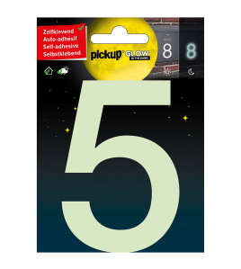 GLOW IN THE DARK NUMMER 5 100 MM ZELFKLEVEND