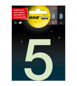 GLOW IN THE DARK NUMMER 5 75 MM ZELFKLEVEND