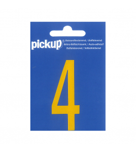 PLAKCIJFER REFLECTEREND GEEL 70 MM 4