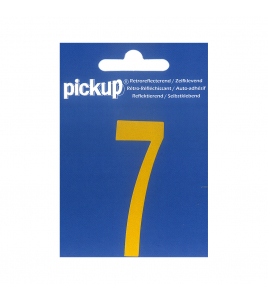 PLAKCIJFER REFLECTEREND GEEL 70 MM 7