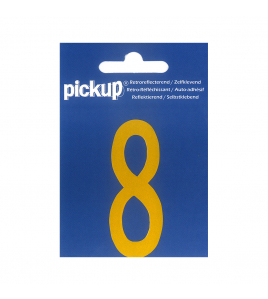 PLAKCIJFER REFLECTEREND GEEL 70 MM 8