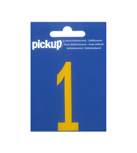 PLAKCIJFER REFLECTEREND GEEL 70 MM 1