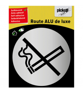 ALUBORD ZELFKLEVEND VERBODEN TE ROKEN 80 MM ROND ALUPANEL 3 MM