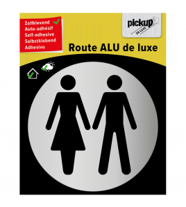 ALUBORD ZELFKLEVEND DAMES/HEREN 80 MM ROND ALUPANEL 3 MM