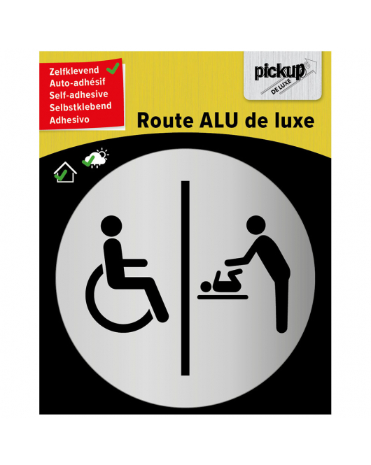 ALUBORD ZELFKLEVEND ROLSTOEL/BABYVERSCHONINGSRUIMT 80 MM ROND ALUPANEL 3 MM