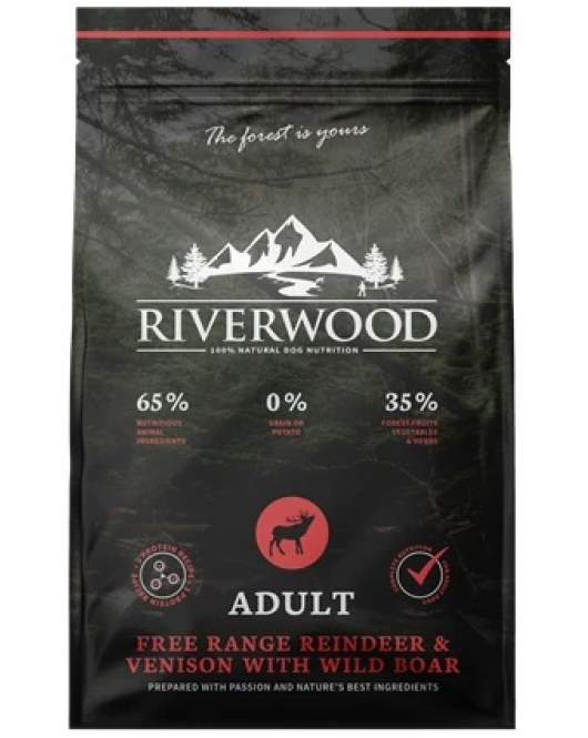 RIVERWOOD ADULT REINDEER/VENISON/WILD BOAR 2KG