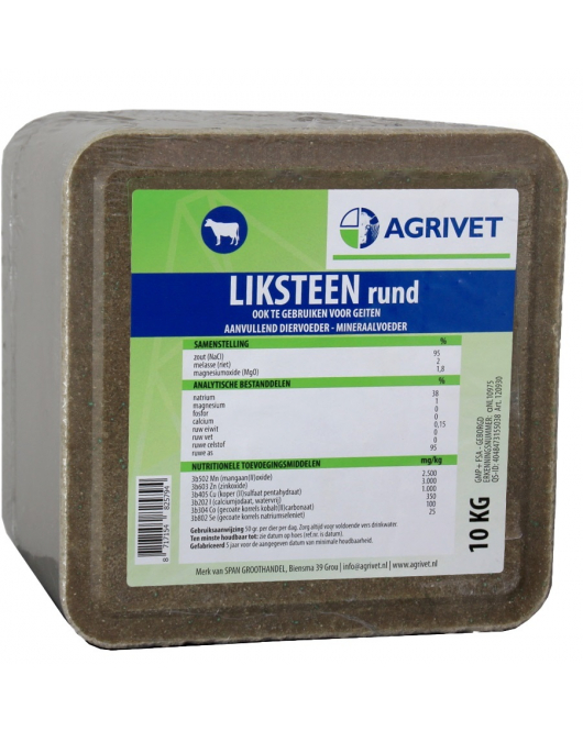 AGRIVET LIKSTEEN RUND 10KG