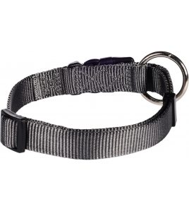 HALSBAND ZIGGI DONKERGRIJS M 40-55CM 20MM