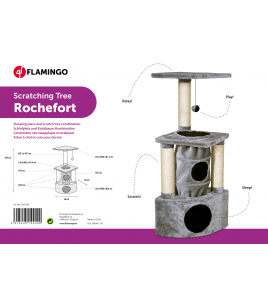 KRABPAAL ROCHEFORT GRIJS 38X38X105