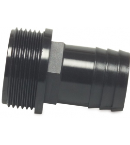 SLANGTULE PP 1 1/4&quot; X 25 MM BUITENDRAAD X SLANGTULE 6BAR ZWART TYPE REC