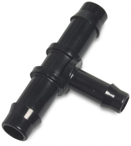 T-STUK 90° PA (NYLON) 19 MM X 13 MM X 19 MM SLANGTULE 10BAR ZWART TYPE WF T-STUK 90° PA (NYLON) 19 MM X 13 MM X 19 MM SLANGTULE 10BAR ZWART TYPE WF