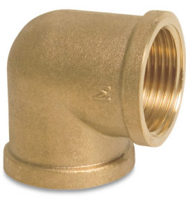 NR. 90 KNIE 90&deg; MESSING 1/4&quot; BINNENDRAAD 30BAR