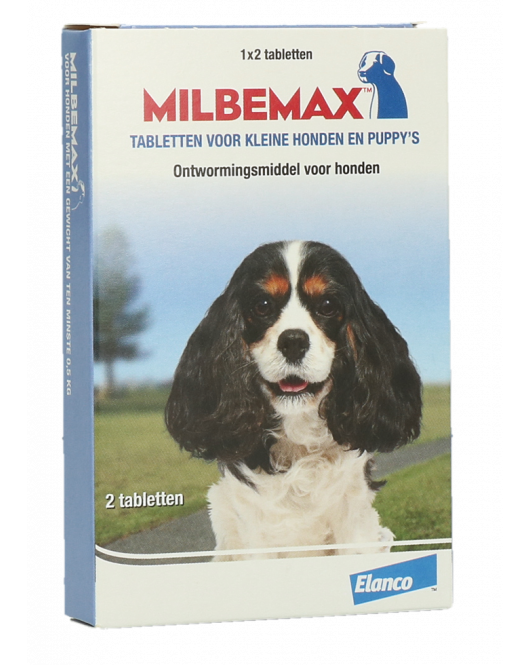 MILBEMAX TABLETTEN PUPPY/KLEINE HOND 2 TABL. &LT;5KG 2 ST