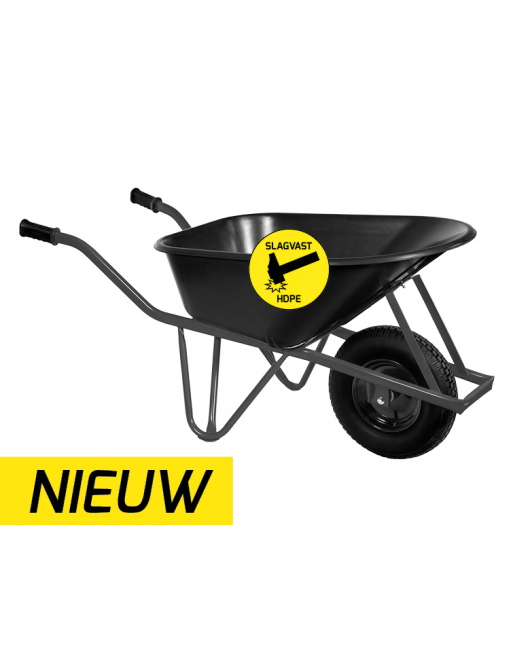 BOUW KRUIWAGEN HDPE 85 L OVALE BUIS