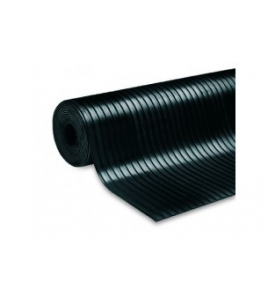 RUBBERLOPER RIB 6 MM ZWART 100CM BREED RUBBERLOPER RIB 6 MM ZWART 100CM BREED