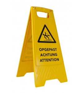 WAARSCHUWINGSBORD GLADDE VLOER HOOGTE 60CM 4-TALIG WAARSCHUWINGSBORD GLADDE VLOER HOOGTE 60CM 4-TALIG