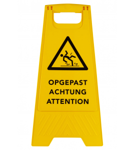 WAARSCHUWINGSBORD GLADDE VLOER HOOGTE 60CM 4-TALIG WAARSCHUWINGSBORD GLADDE VLOER HOOGTE 60CM 4-TALIG