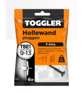 TOGGLER HOLLEWAND PLUG TBE1 ~ 6ST. IN EEN OPHANGZAKJE (VERKOOPEENHEID 12 OPHANGZAKJES)