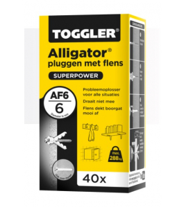 TOGGLER ALLIGATOR PLUG MET FLENS AF6 ~ 40ST. IN EEN DOOS (VERKOOPEENHEID 1 DOOS)
