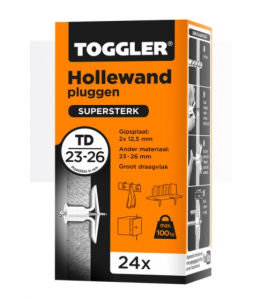 TOGGLER HOLLEWAND PLUG TD ~ 24ST. IN EEN DOOS (VERKOOPEENHEID 1 DOOS)