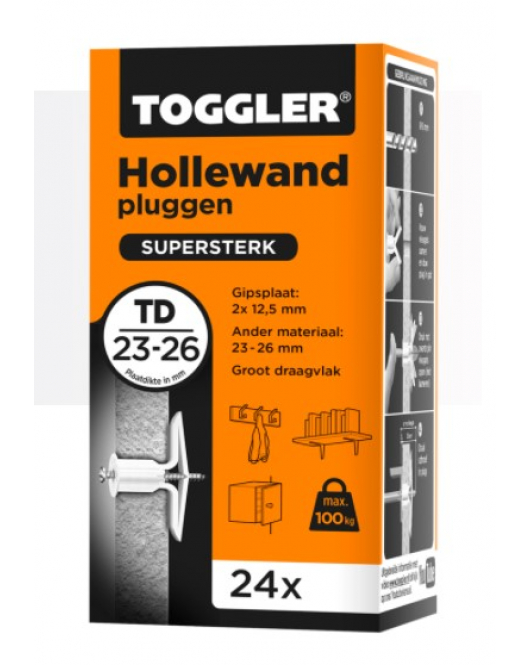 TOGGLER HOLLEWAND PLUG TD ~ 24ST. IN EEN DOOS (VERKOOPEENHEID 1 DOOS)