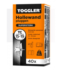 TOGGLER HOLLEWAND PLUG TC ~ 40ST. IN EEN DOOS (VERKOOPEENHEID 1 DOOS)