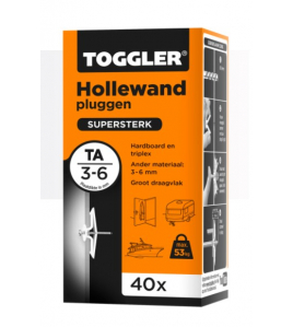TOGGLER HOLLEWAND PLUG TA ~ 40ST. IN EEN DOOS (VERKOOPEENHEID 1 DOOS)