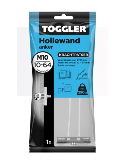 TOGGLER HOLLEWAND ANKERS M10 ~ 1ST. IN EEN OPHANGZAKJE (VERKOOPEENHEID 6 OPHANGZAKJES)