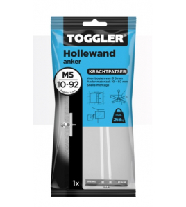 TOGGLER HOLLEWAND ANKERS M5 ~ 1ST. IN EEN OPHANGZAKJE (VERKOOPEENHEID 6 OPHANGZAKJES)