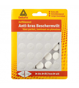 ANTI-KRASVILT ZELFKLEVEND ROND WIT 17 MM 20ST