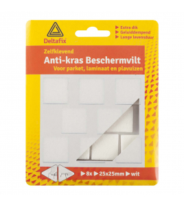 ANTI-KRASVILT ZELFKLEVEND VK WIT 25 MM X 25 MM 8ST