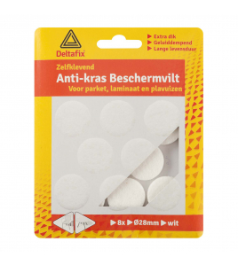 ANTI-KRASVILT ZELFKLEVEND ROND WIT 28 MM 8ST