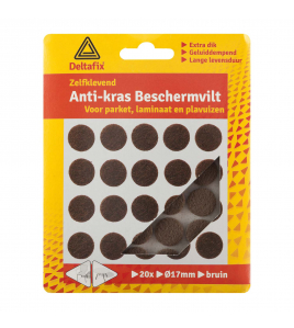 ANTI-KRASVILT ZELFKLEVEND ROND ZWART 17 MM 20ST