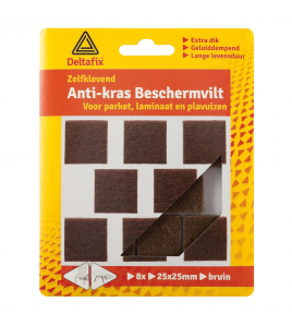 ANTI-KRASVILT ZELFKLEVEND VK ZWART 25 MM X 25 MM 8ST