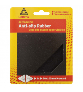ANTI-SLIPRUBBER ZELFKLEVEND ZWART 90 MM X 100MM
