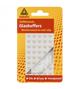 GLASBUFFER ZELFKLEVEND BOL TRANSPARANT 8 MM X 1.3MM 50ST