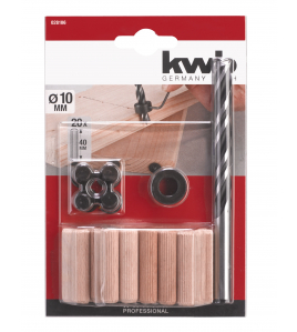 HOUTENDUVEL MET BOOR 10 MM IN SET