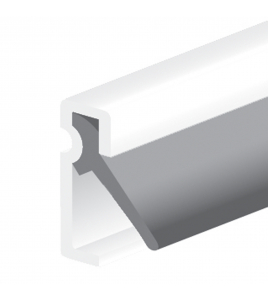 TOCHTPROFIEL INBOUW ACRYLBESTENDIG ALUMINIUM WIT 2.40M X 16 MM X 6 MM