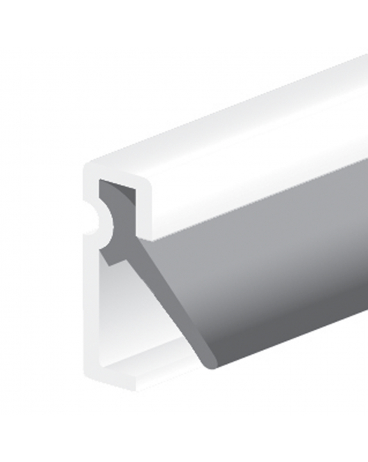 TOCHTPROFIEL INBOUW ACRYLBESTENDIG ALUMINIUM WIT 2.40M X 16 MM X 6 MM