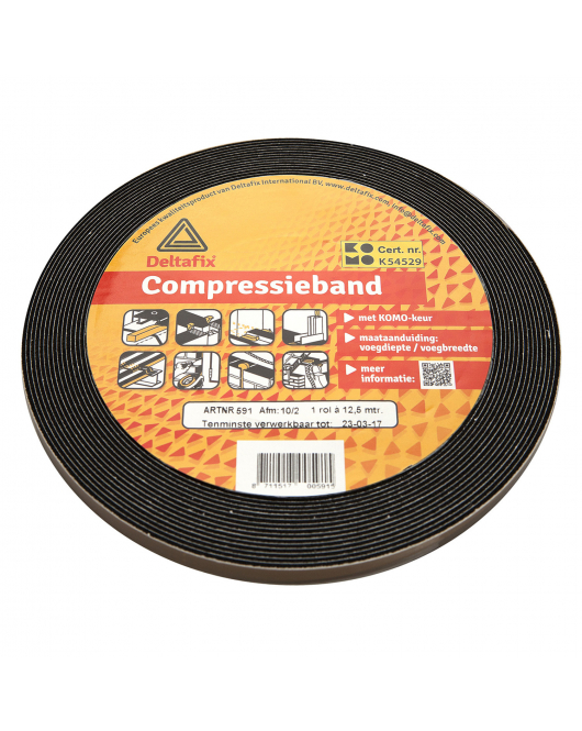 COMPRESSIEBAND ZWART 12,5M X 10/2